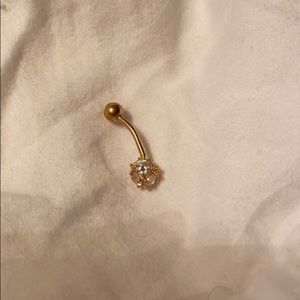 14 kt gold belly ring
